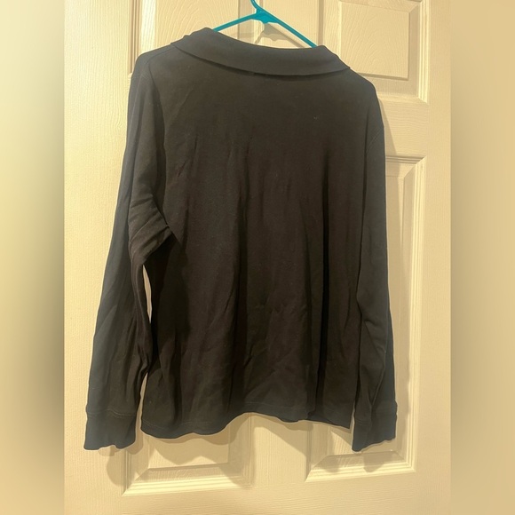 Chaps Black Long Sleeve Button Up T-Shirt - Size 2X - Picture 5 of 5